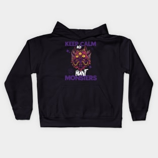 Keep Calm And Hunt Monsters Kids Hoodie